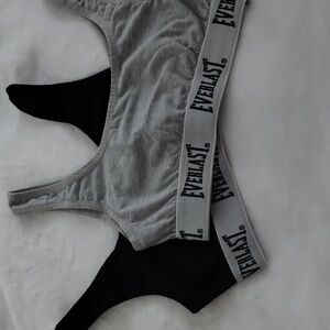 Everlast 2pk Light Gray & Black Sports Bra